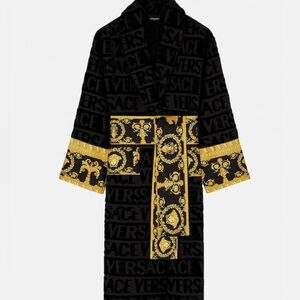 Versace NEW black  bathrobe
